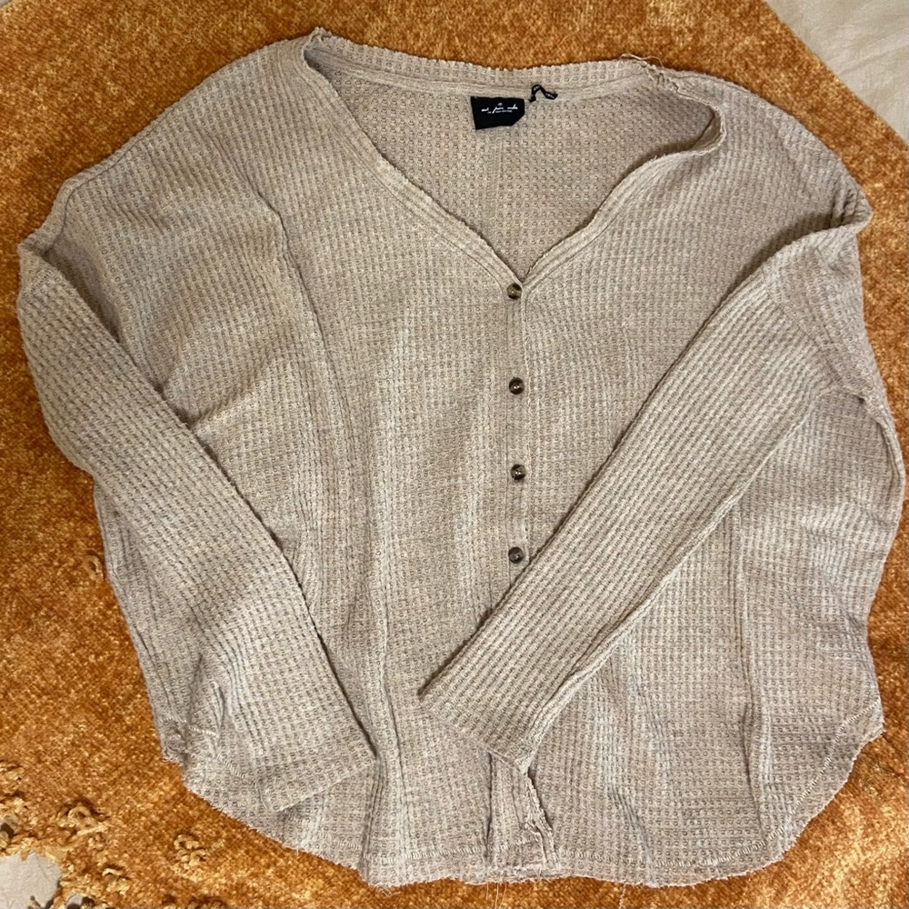 Urban outfitters out from under thermal button-up top